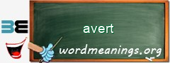 WordMeaning blackboard for avert